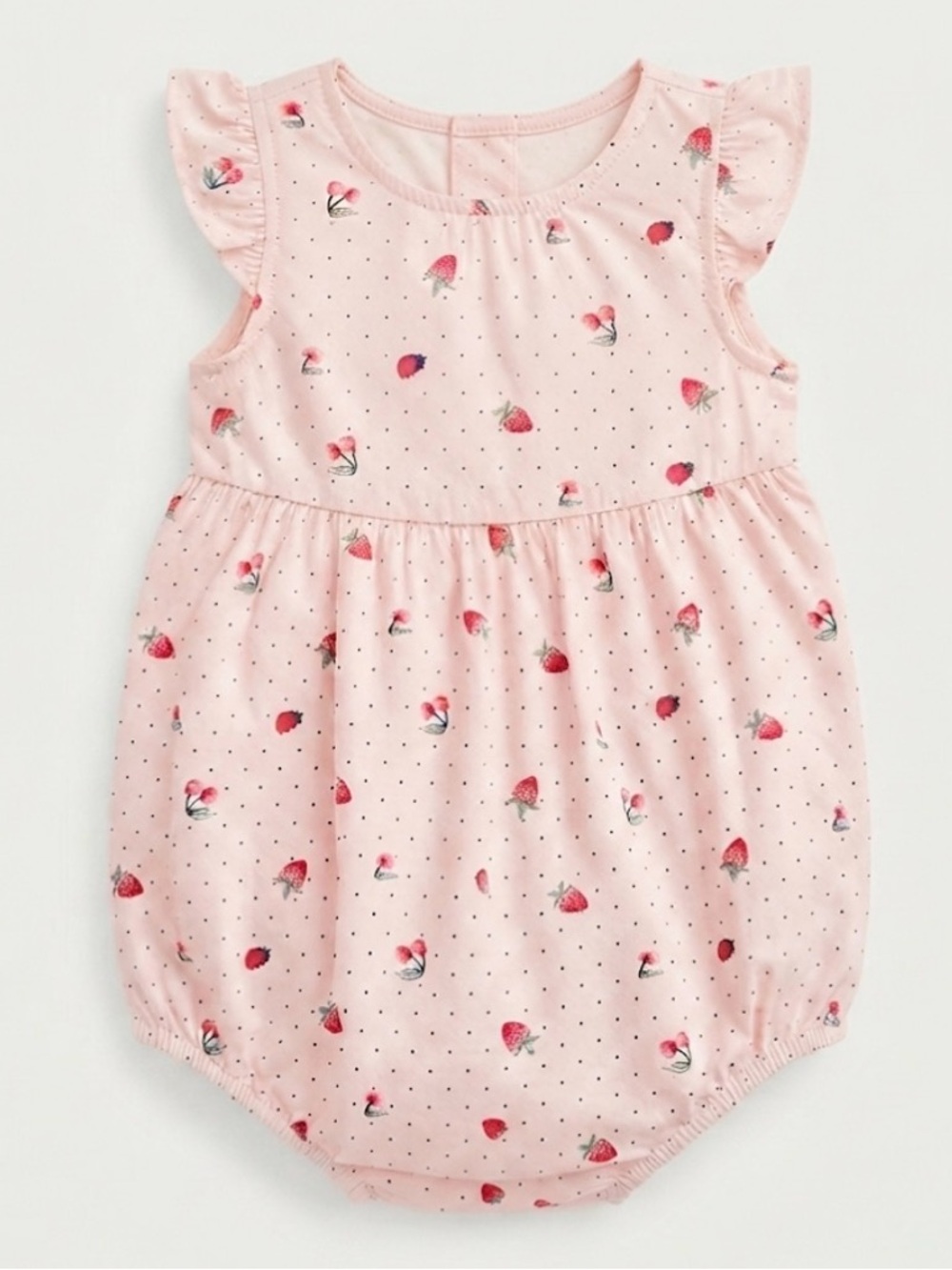 GAP BABY 12-18m Pink Strawberry Print Baby Romper